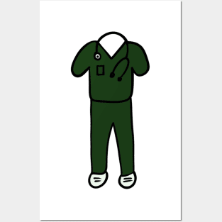 Medical student scrubs Posters and Art